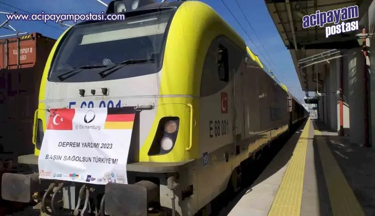Almanya’dan yola çıkan 400 tonluk
                    malzeme taşıyan yardım treni Halkalı Tren Garı’na
                    geldi