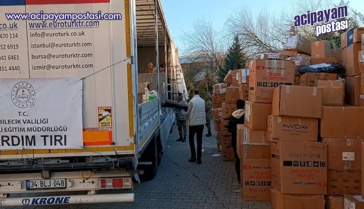 Yardım tırı
                    deprem bölgesine ulaştı